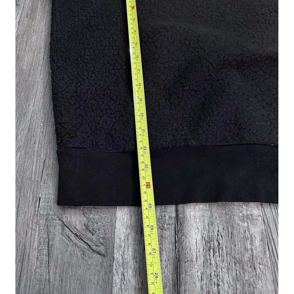 Polo Ralph Lauren Pile Fleece Sherpa Hoodie Mens Small Black Embroidered Preppy